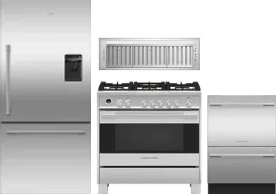 4 Piece Package Includes Refrigerator, Range, Hood And Dishwasher